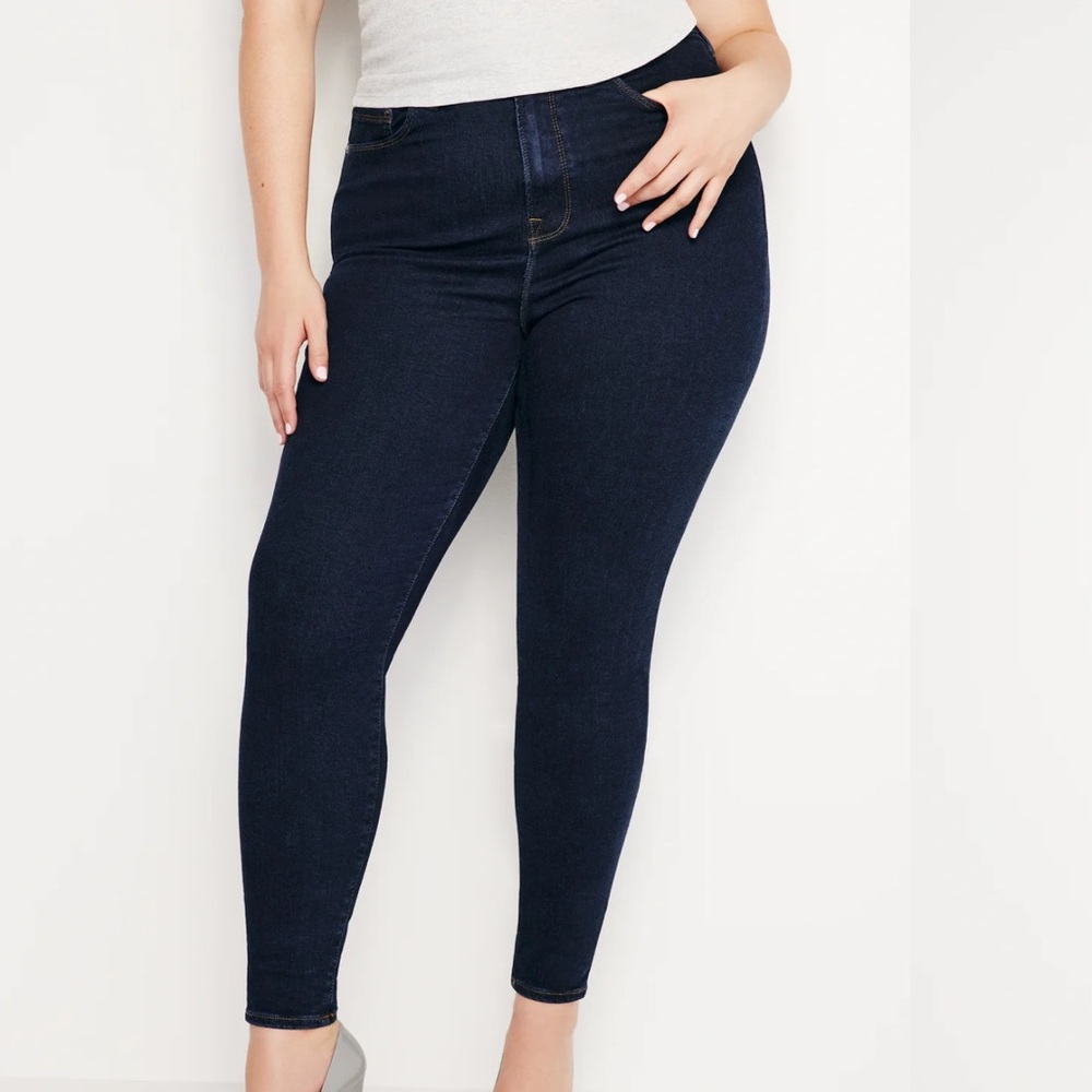 Good American NWT Always fits good legs skinny plus size 28 high rise flat tummy - Picture 3 of 13
